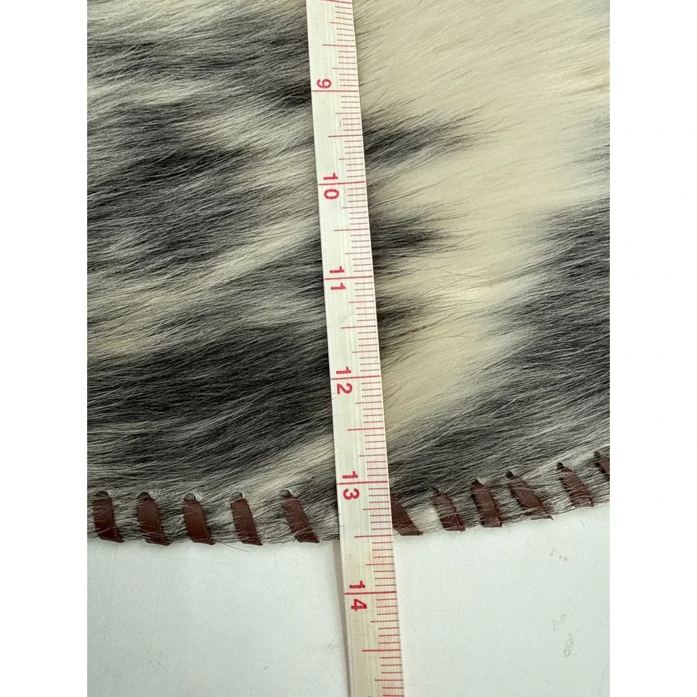 Placemats‎ Set of 4 Genuine Cowhide Oval Hair on Hide Leather Whipstitch Border